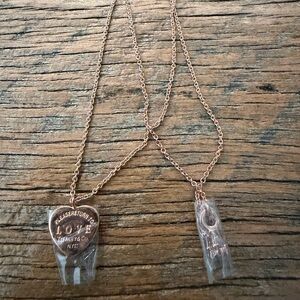 Rose Gold Heart Pendant Double Bracelet